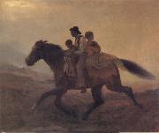 Eastman Johnson A Ride for Liberty-The Fugitive Slaves oil on canvas